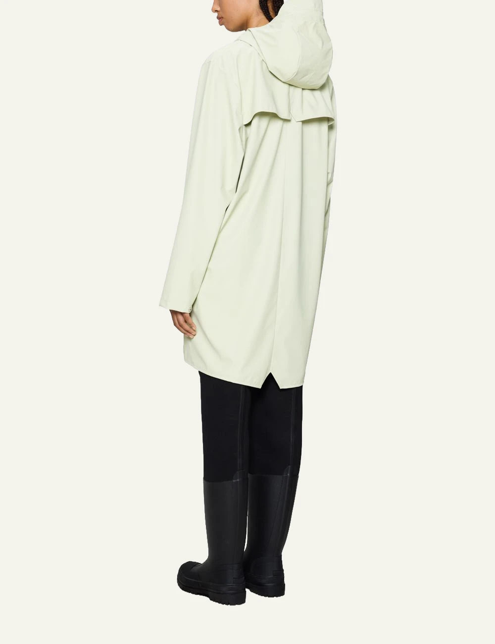 Rains Long Jacket mint full back body