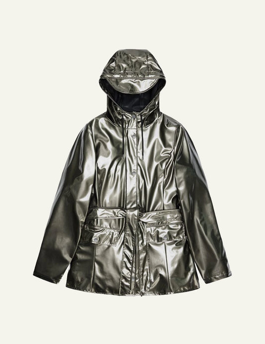 Rains Shiny Belted Jacket front flat