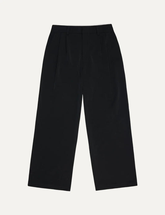 Rains Women’s Black Wide-Leg Technical Stretch Pants