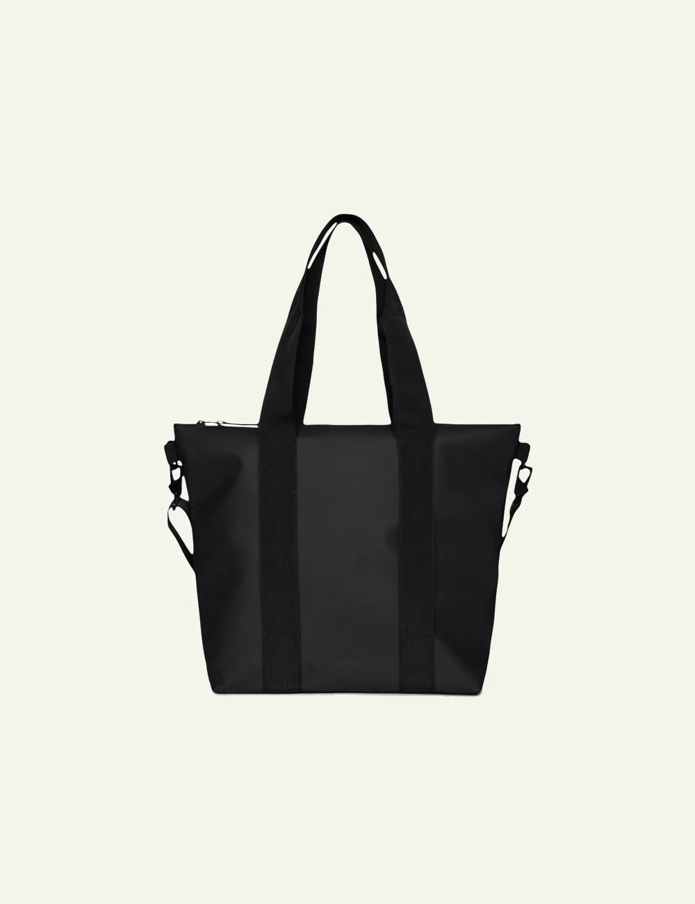 Rains Tote Bag Black front flat view