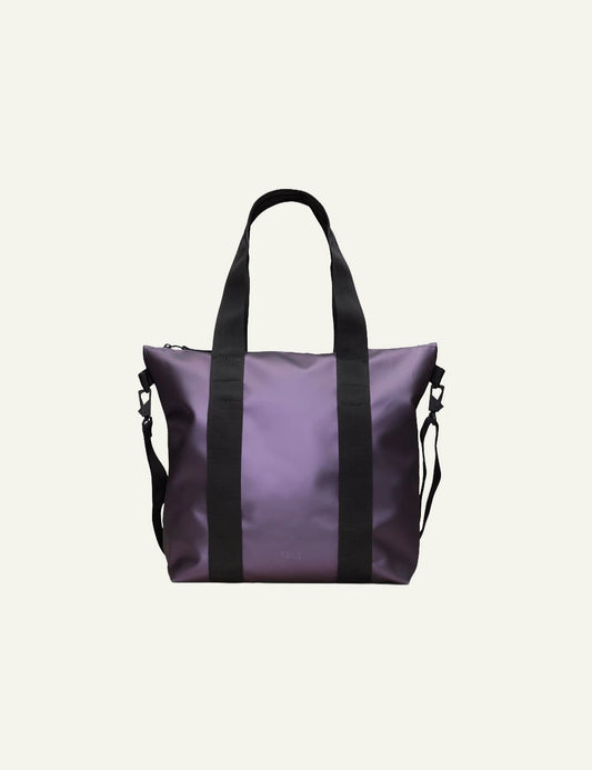 Rains Backpack Purple metallic front view