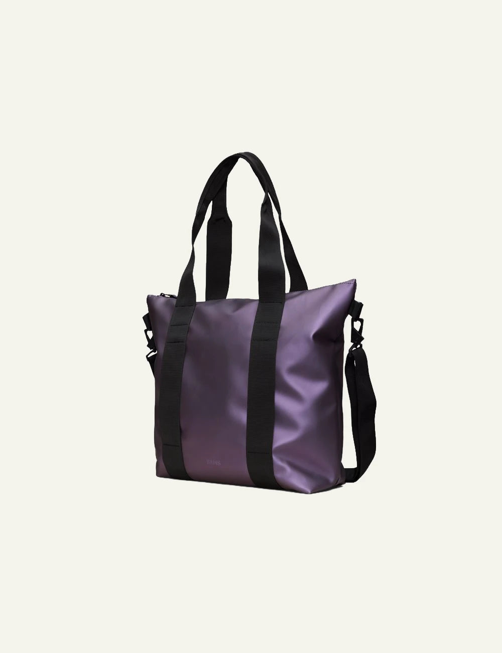 Rains Backpack Purple metallic side view