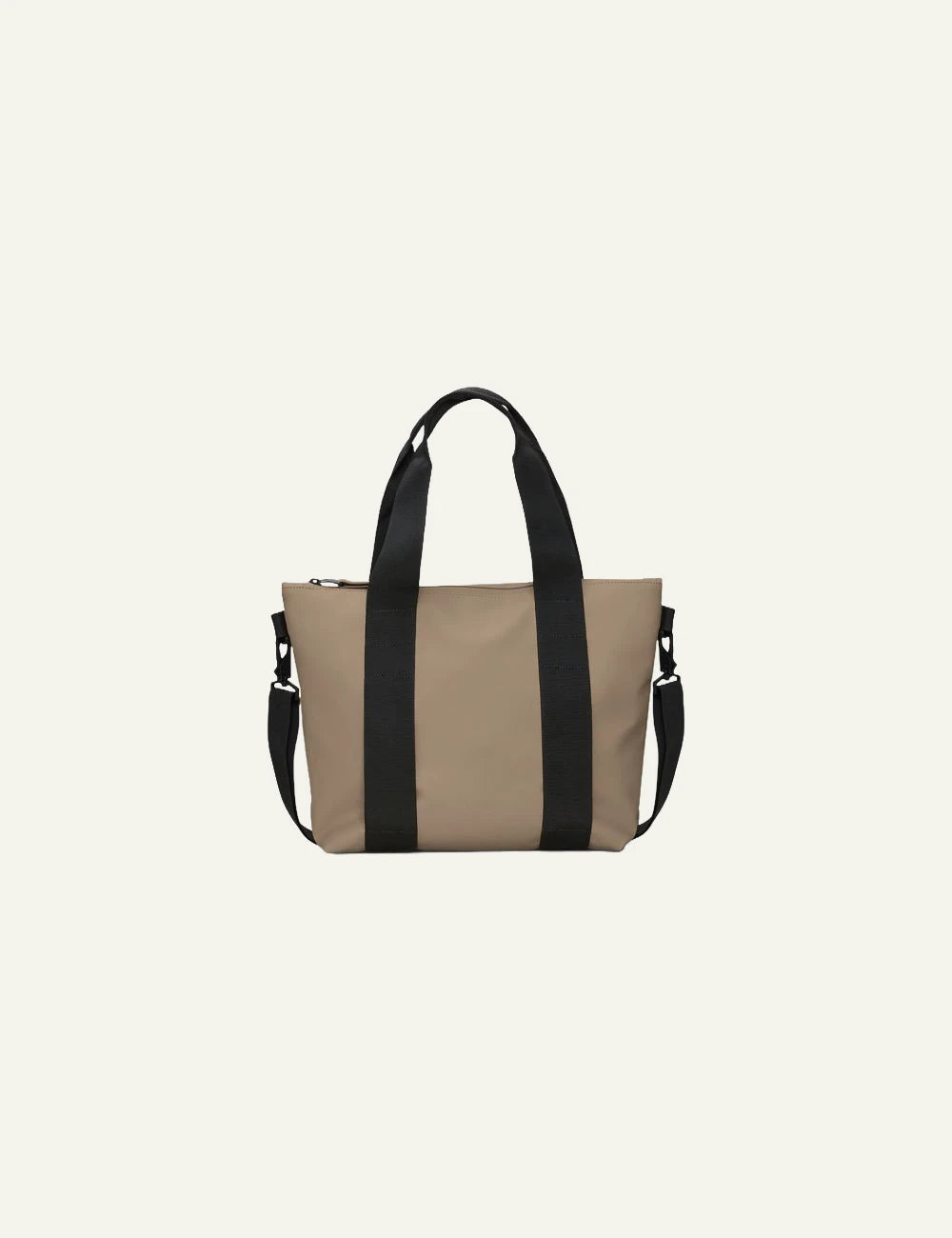 Rains Tote Bag Taupe front flat view