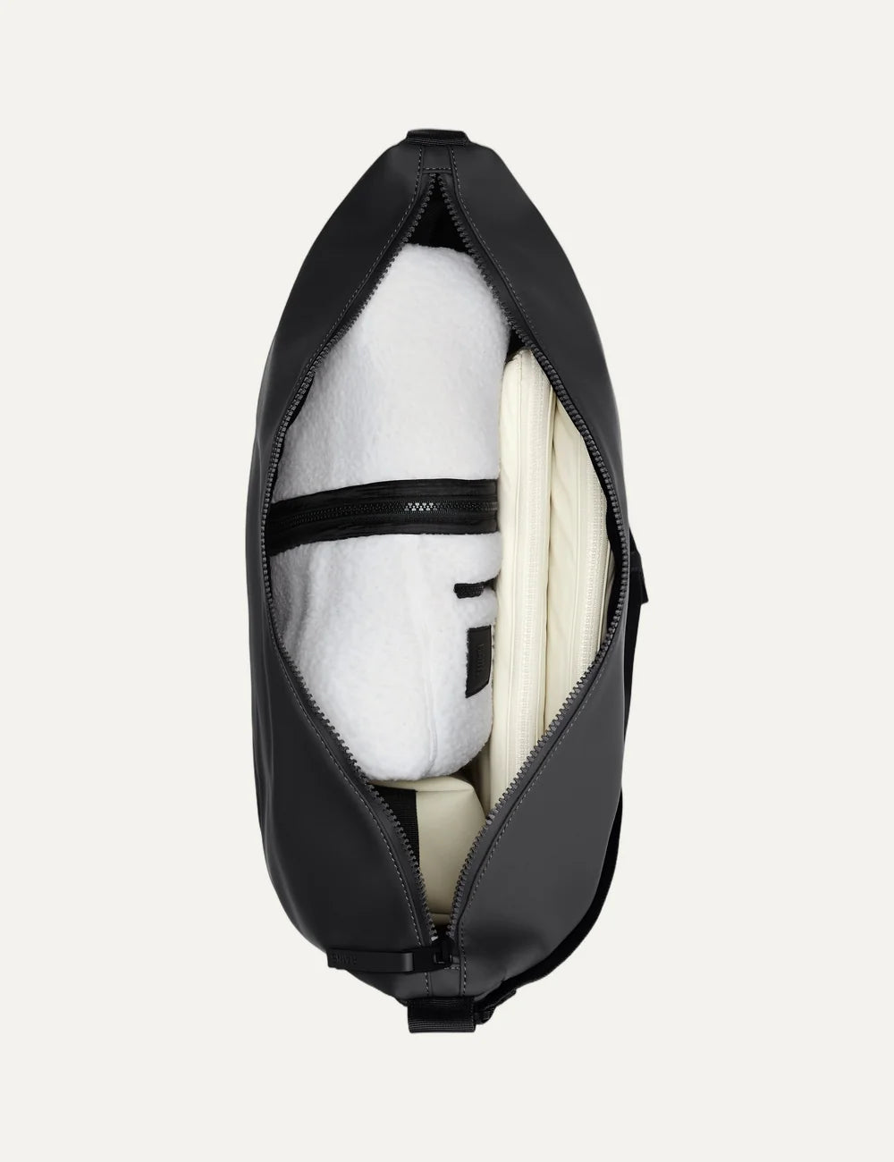 Rains Unisex Black Large Waterproof Shoulder Bag top