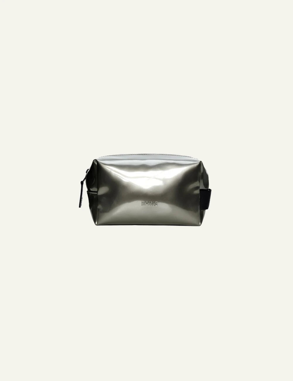 Rains Wash Bag Glossy Olive flat front view