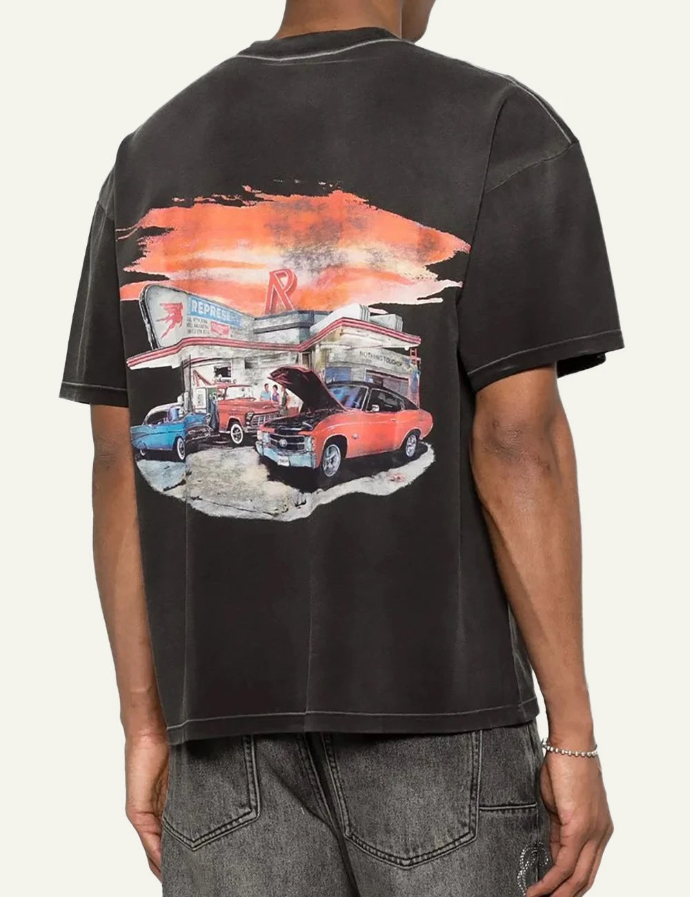 Represent 24 Hour Service t-shirt black back view
