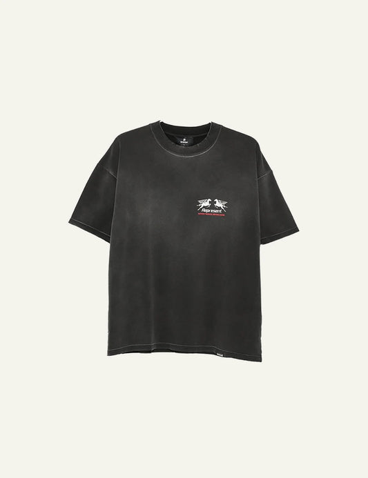 Represent 24 Hour Service t-shirt black front view