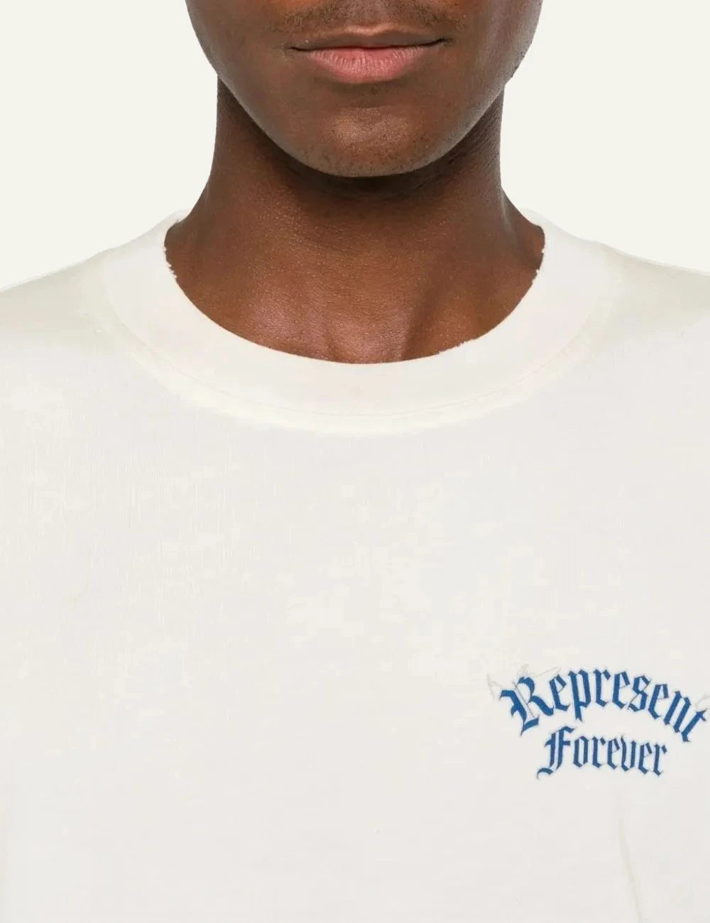 Represent Duality Tee white t-shirt logo chest front view close up logo
