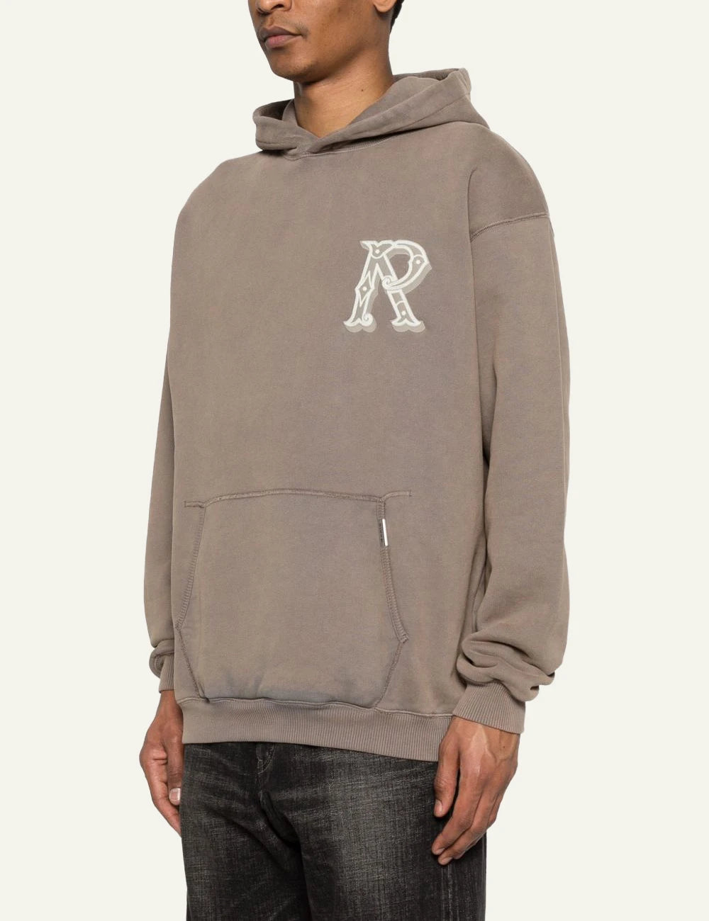 REPRESENT WESTERN INITIAL HOODIE DUSTY BROWN