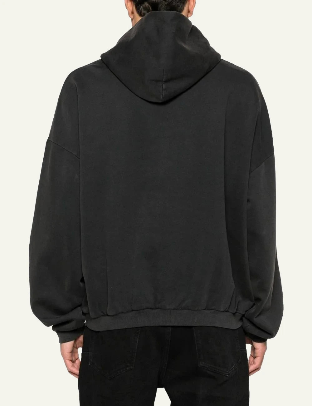Represent Owners Club black hoodie gold logo back view