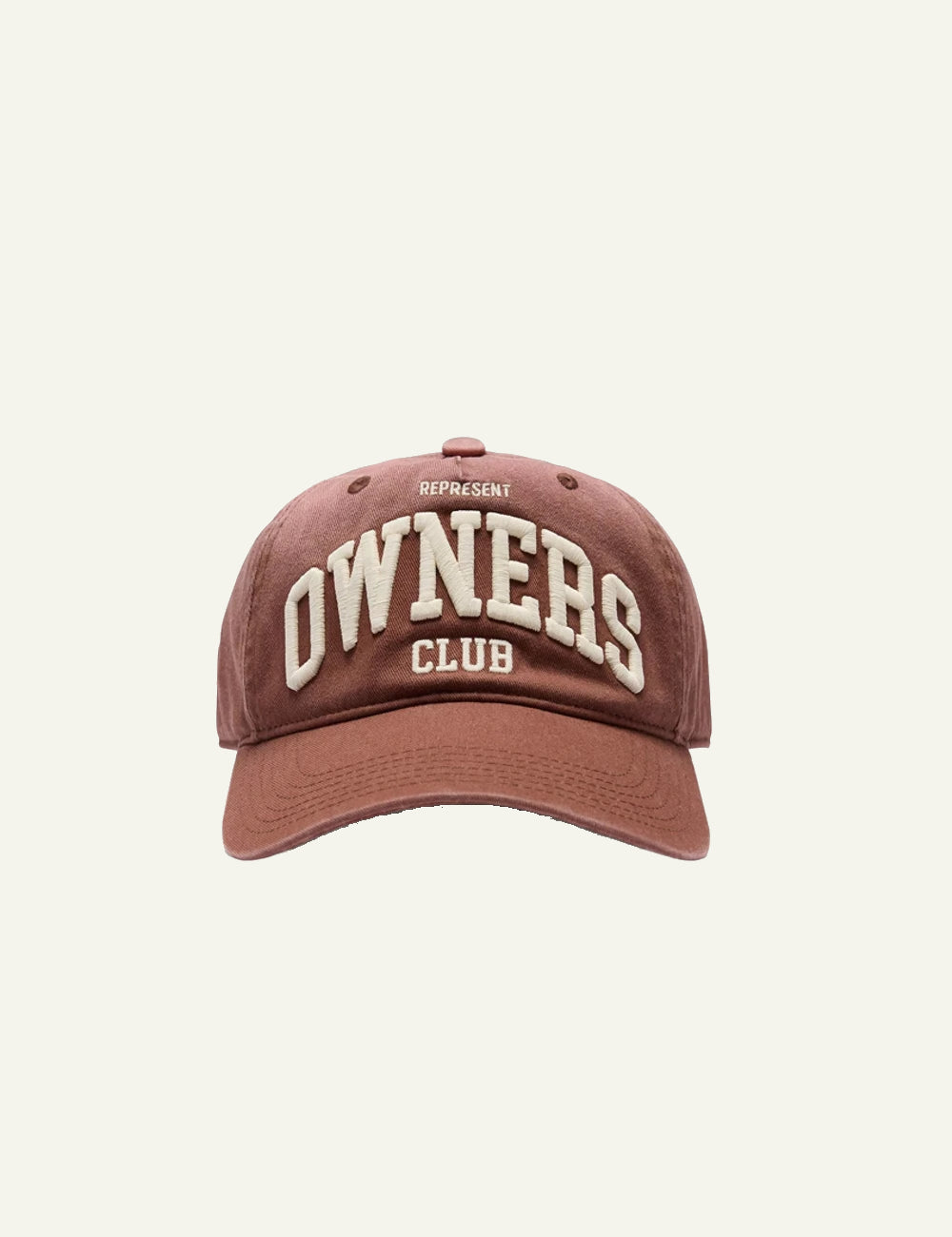 Represent Owners Club sienna cap embroidered logo front view