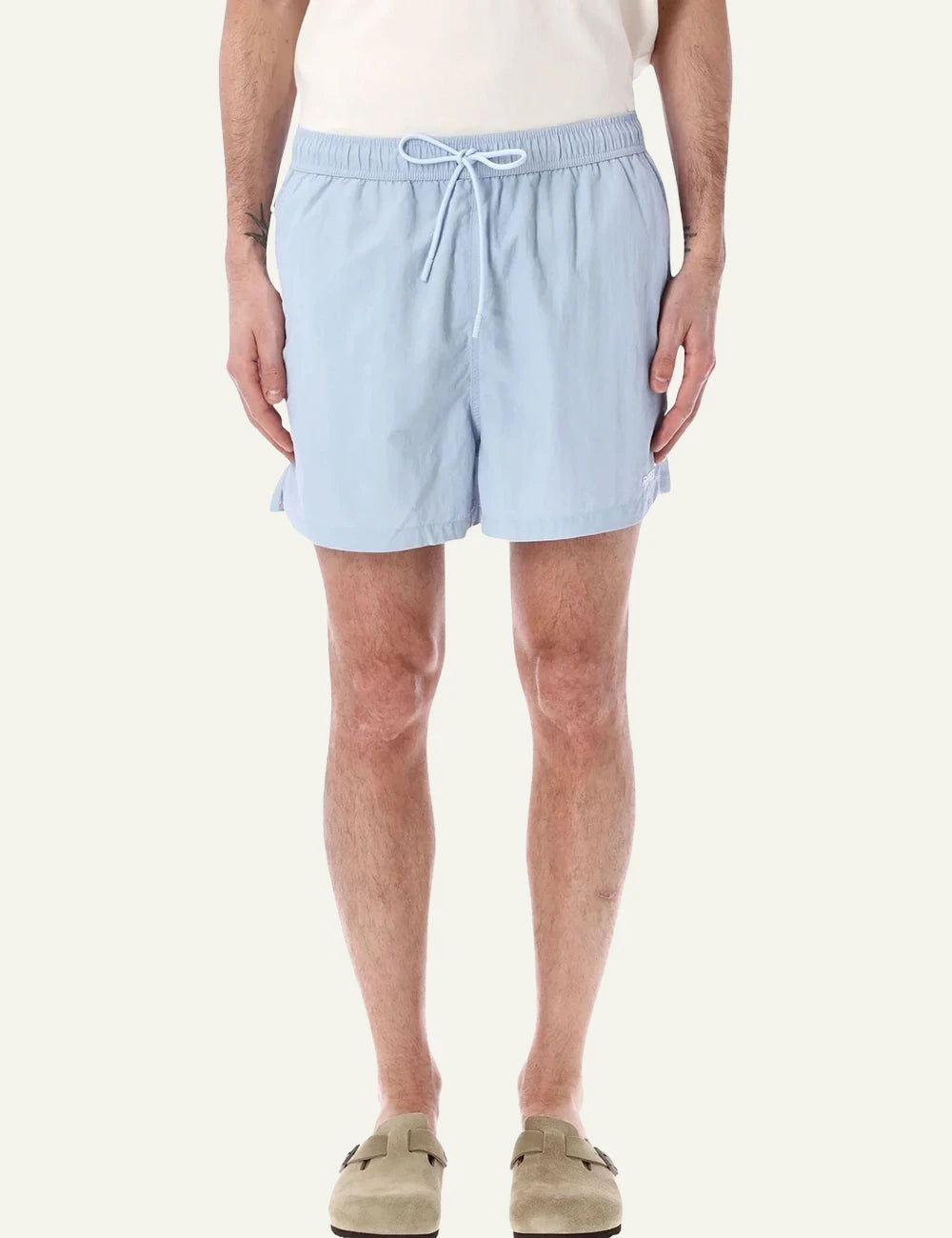 Represent swim shorts light blue front model view