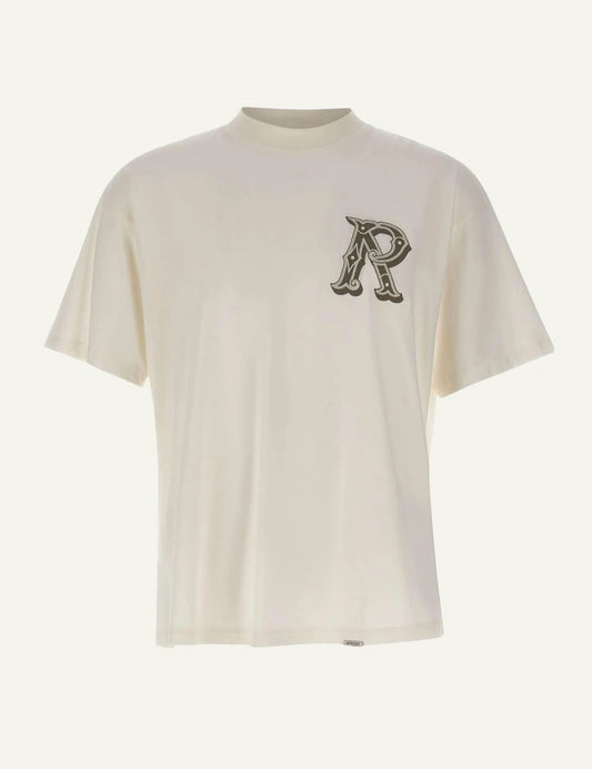 Represent t-shirt flat white oversized logo chest front flat view