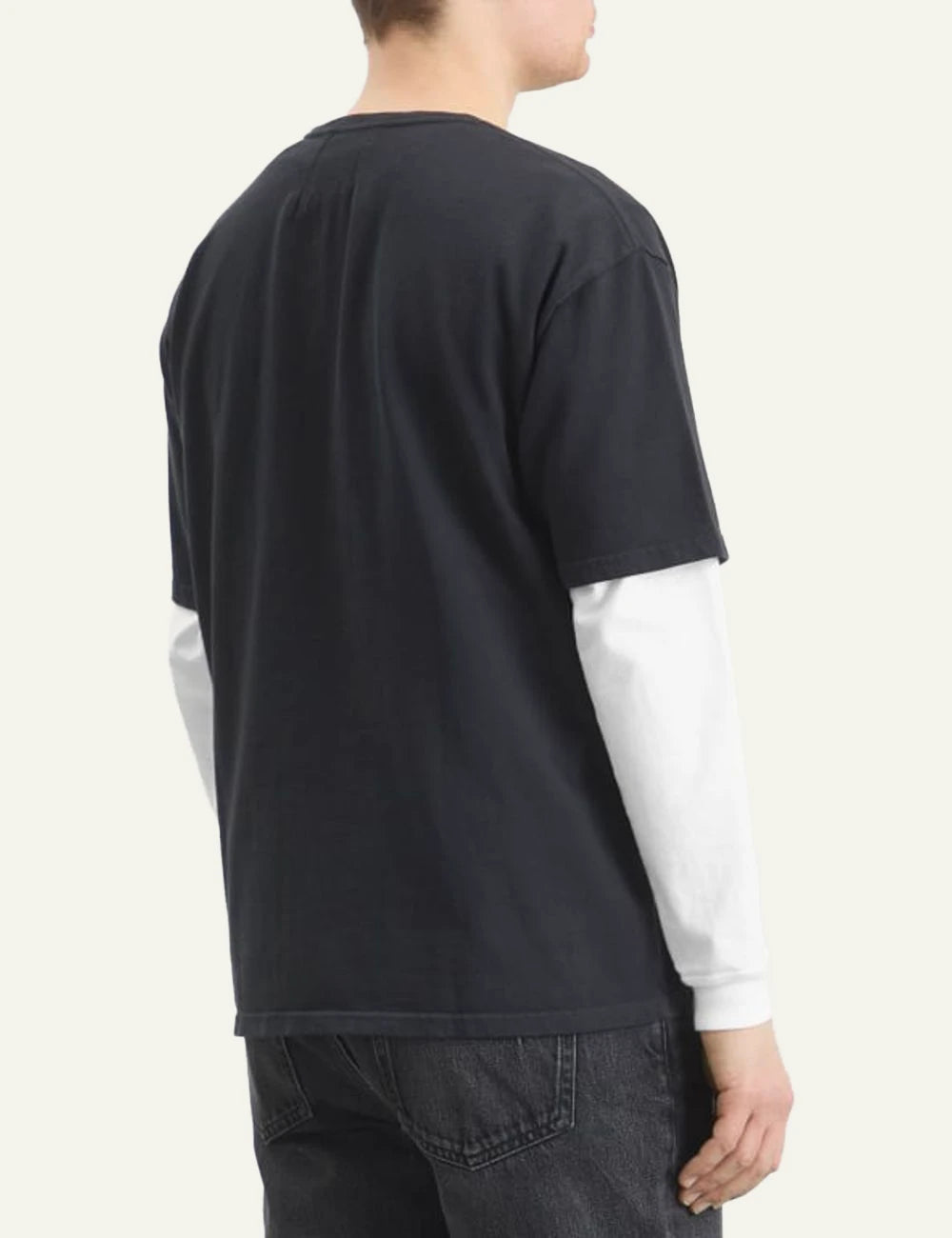 Rhude logo t-shirt navy back look