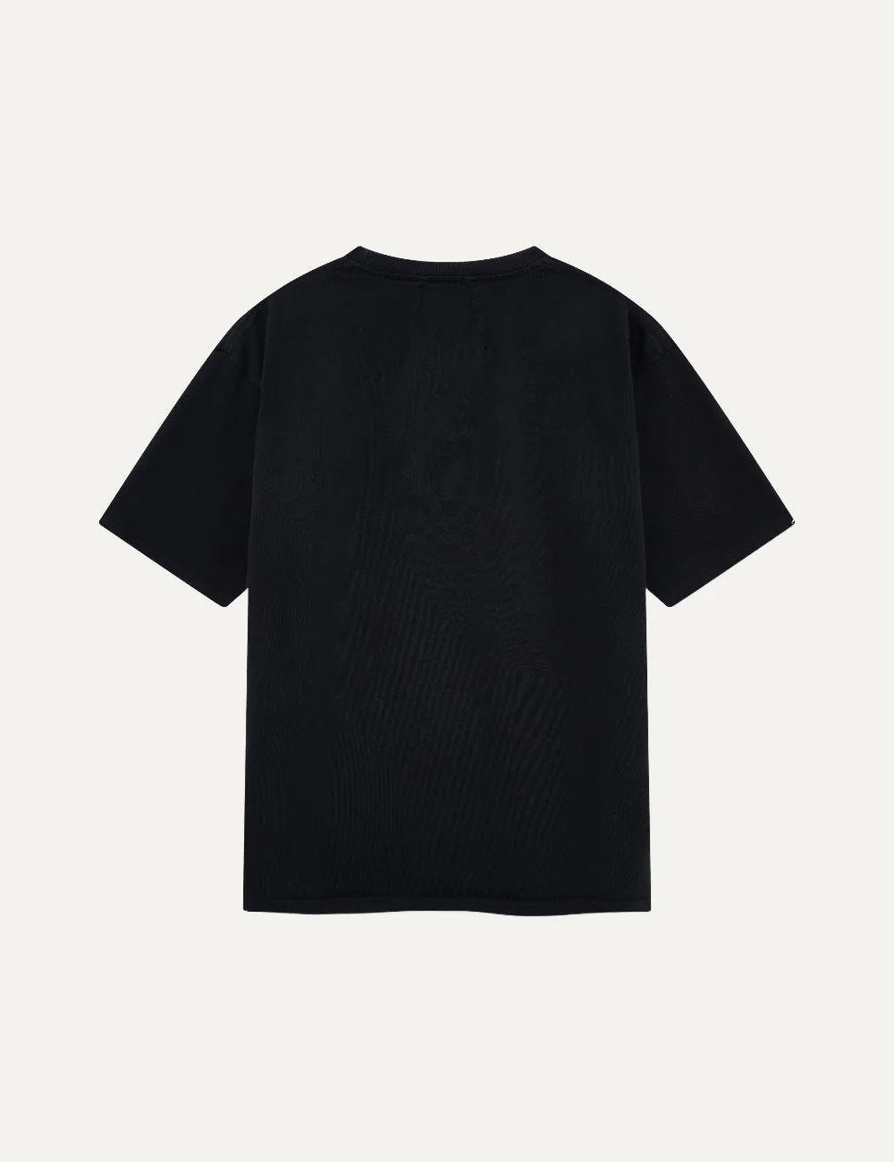 Rhude men's black cotton T-shirt with vintage-inspired multicolor Rhude Slip motorsport graphic, embroidered details and crew neckline back
