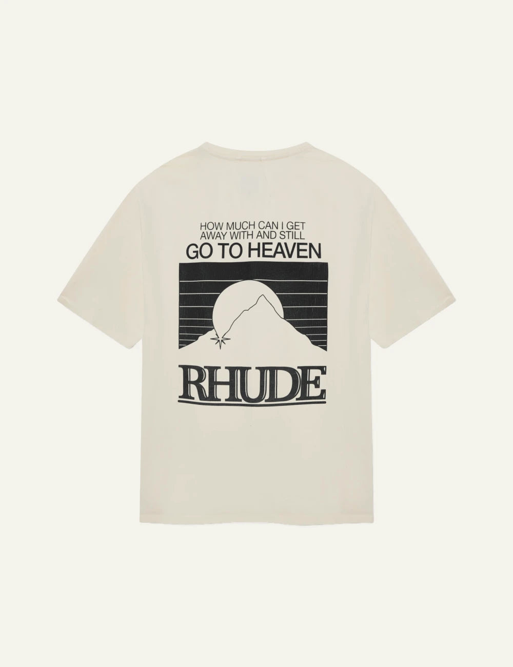 Rhude&RHPS26TT07012 Moonlight Pack tee vintage white black logo graphic back view