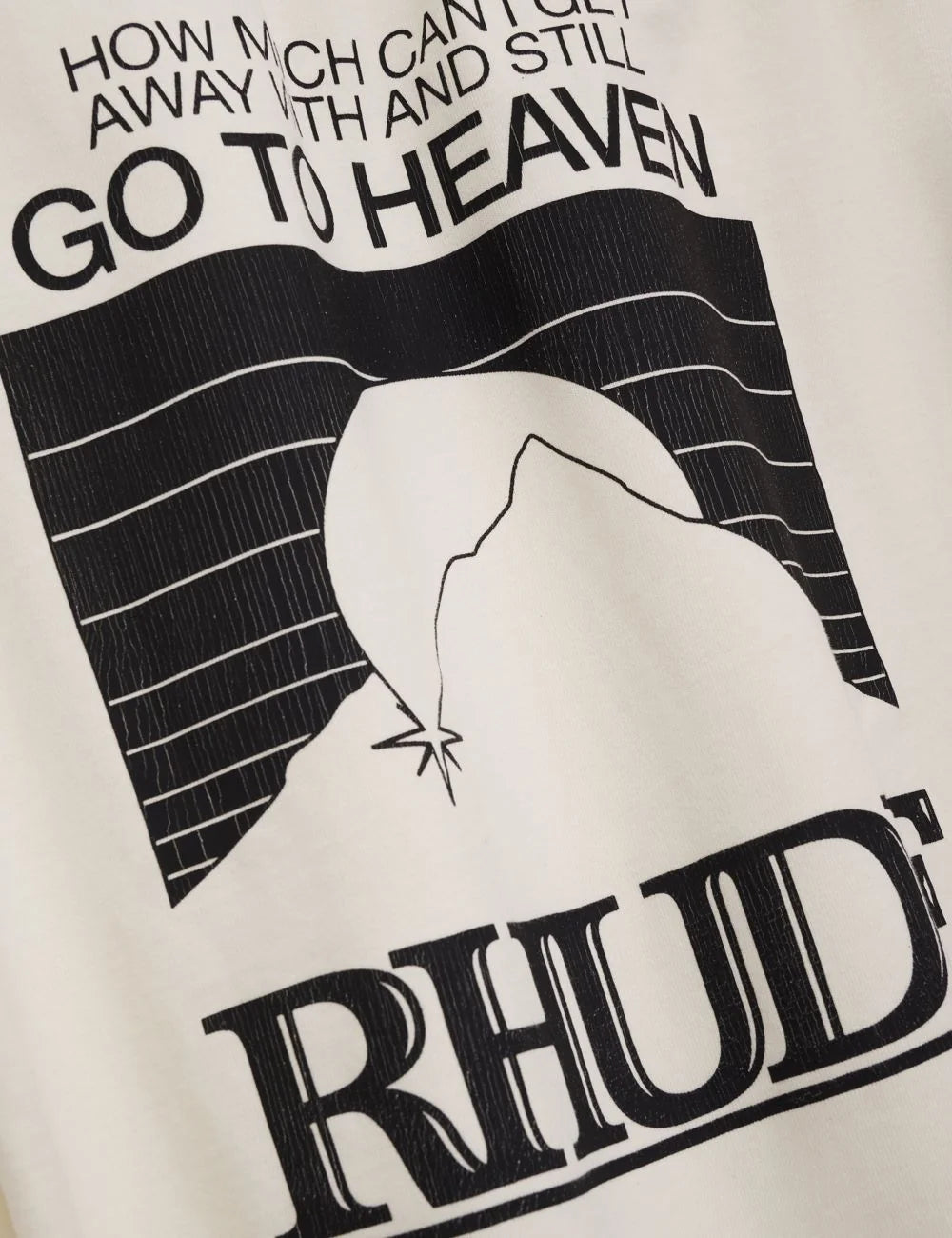 Rhude&RHPS26TT07012 Moonlight Pack tee vintage white black logo graphic back view