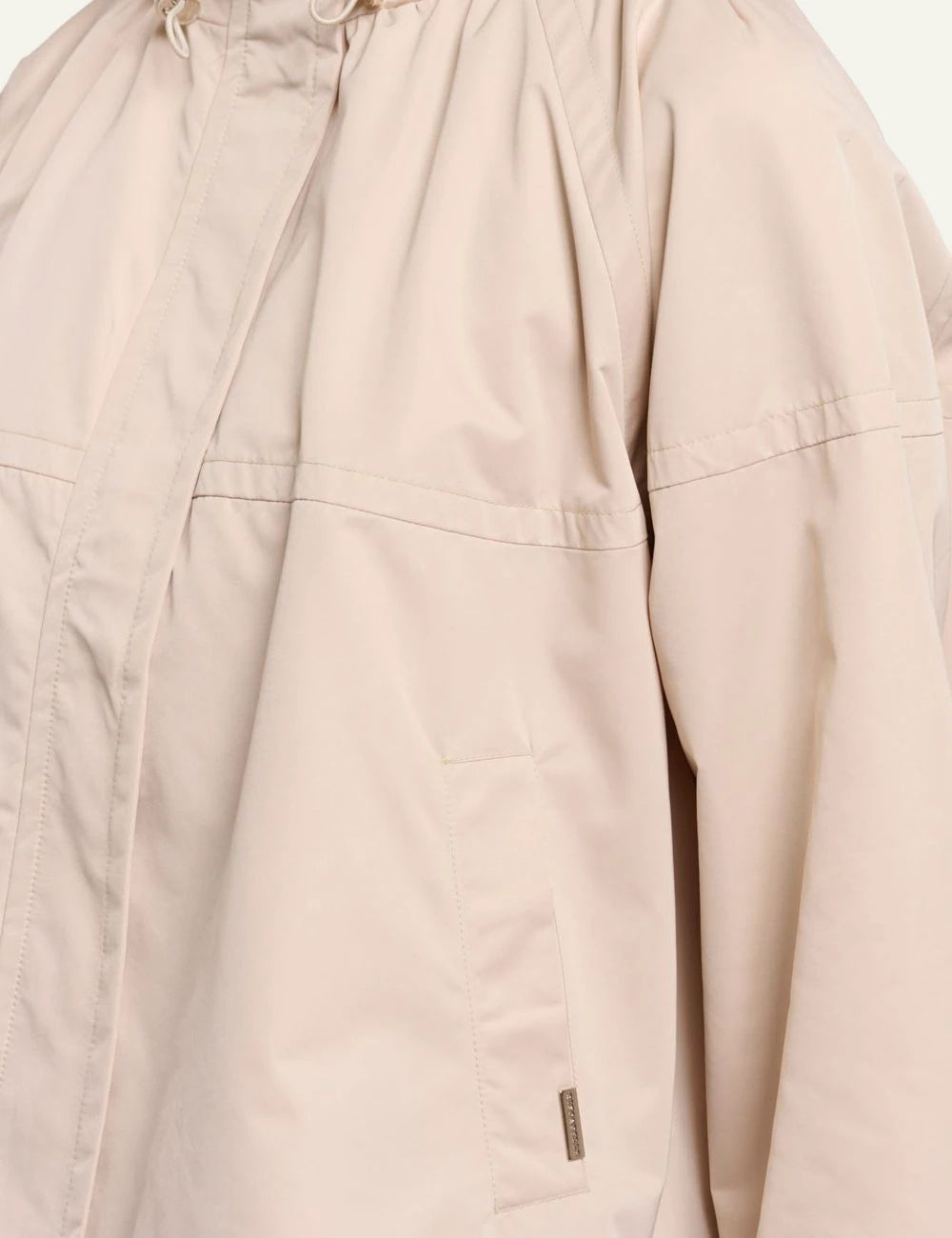 Rino Pelle wide fit short jacket oat detail view