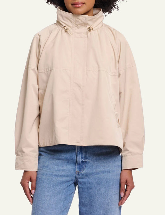 Rino Pelle wide fit short jacket oat front view