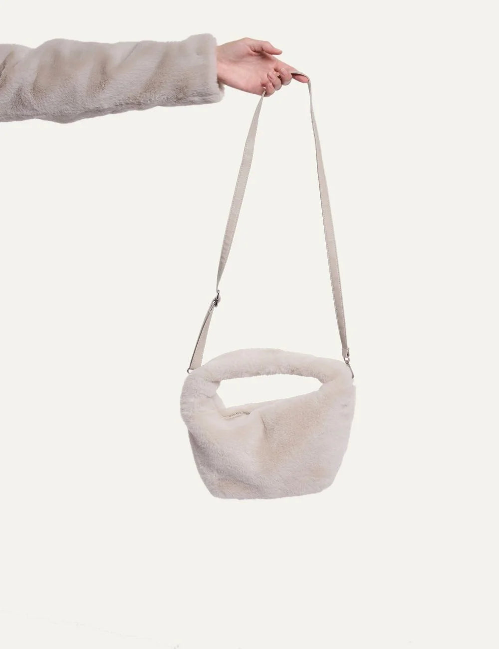 Rino &amp; Pelle women Cheryl Birch faux fur shoulder bag with removable strap