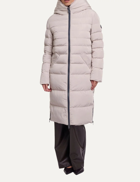 Rino &amp; Pelle women Keila Fur Stone long puffer coat with hood and faux fur lining