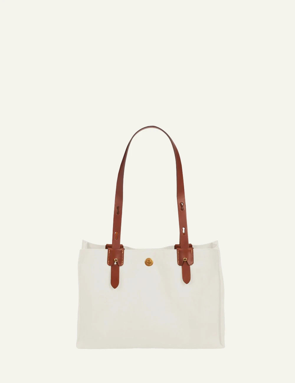 Roberta Pieri angora mini tote bag brown leather handles front detail view