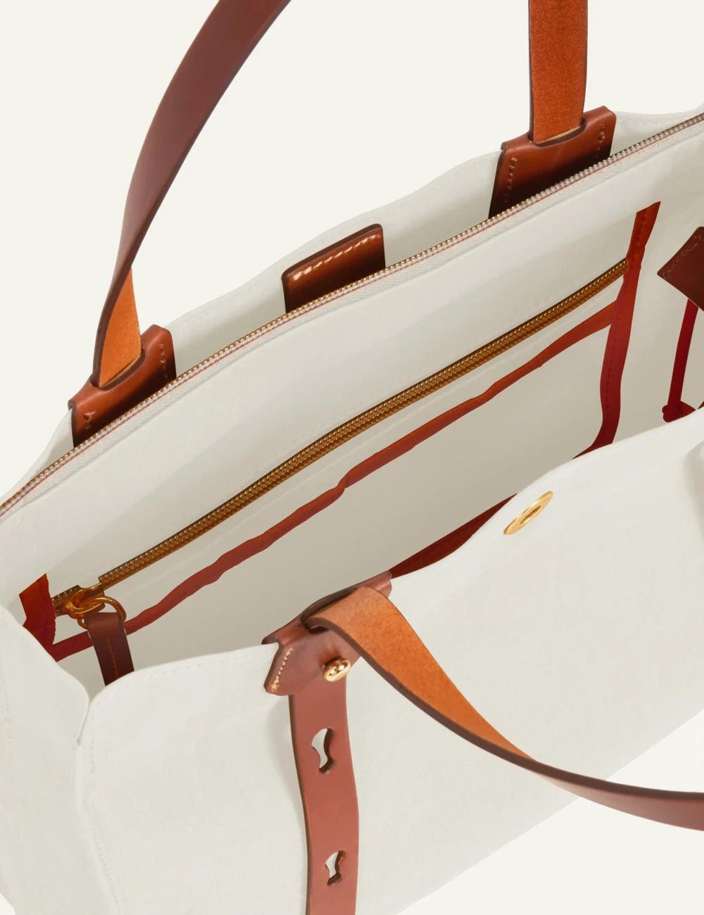 Roberta Pieri angora mini tote bag brown leather handles top view