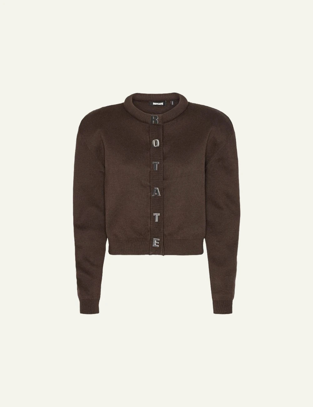 Rotate firm knit cardigan dark brown product view
