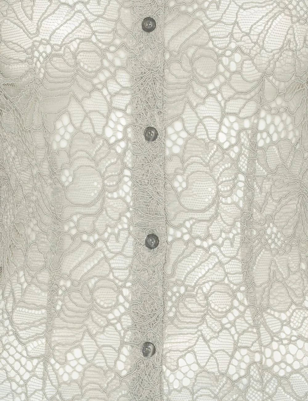 Γυναικείο Rotate Flower Mesh Shirt Light Grey close up όψη floral lace με κουμπιά