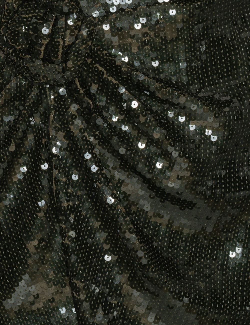 Rotate dark green sequins mini dress with draped waist detail details sequin view