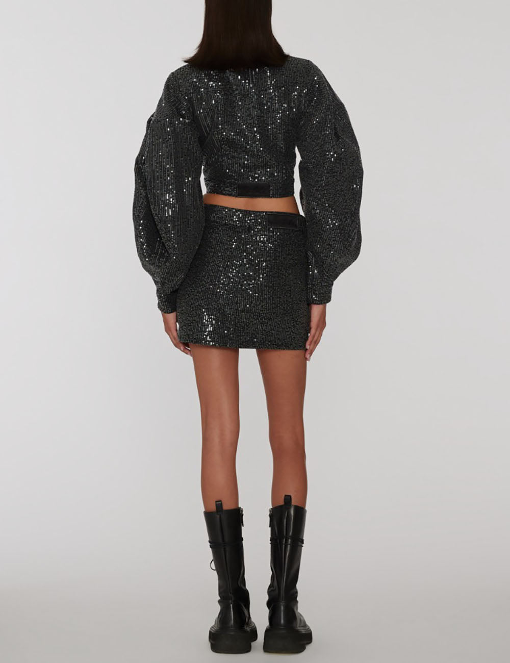 ROTATE TWILL SEQUIN MINI SKIRT ROTATE