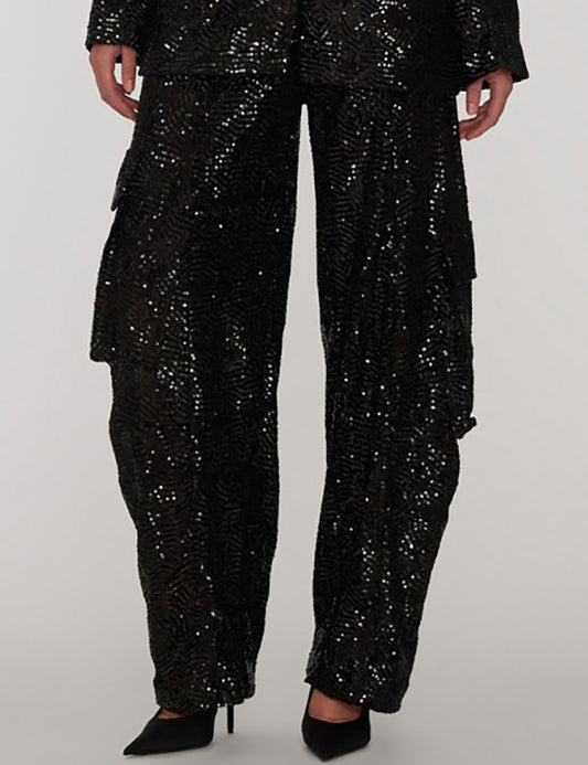 ROTATE SEQUINS CARGO PANTS