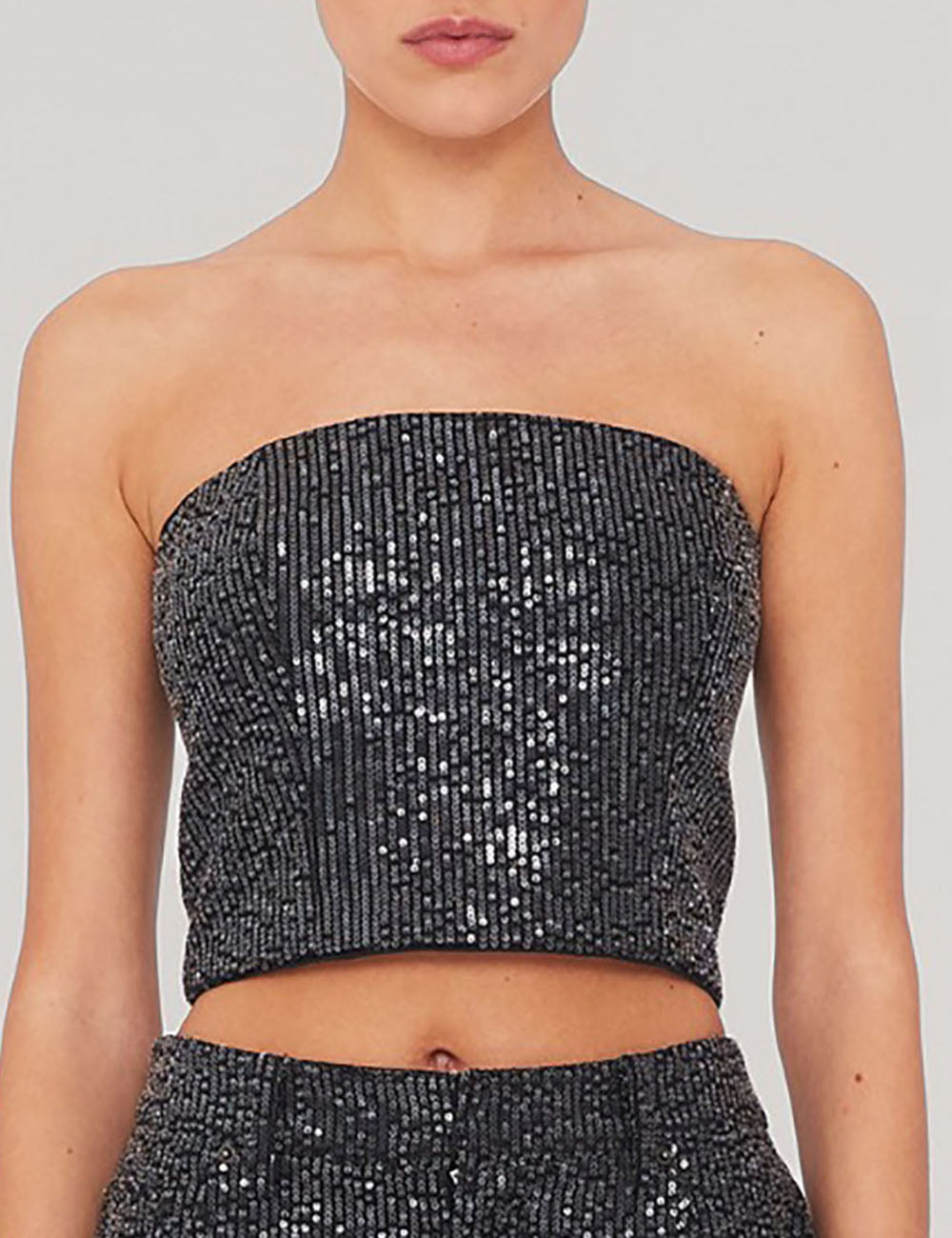 ROTATE TWILL SEQUIN TOP ROTATE