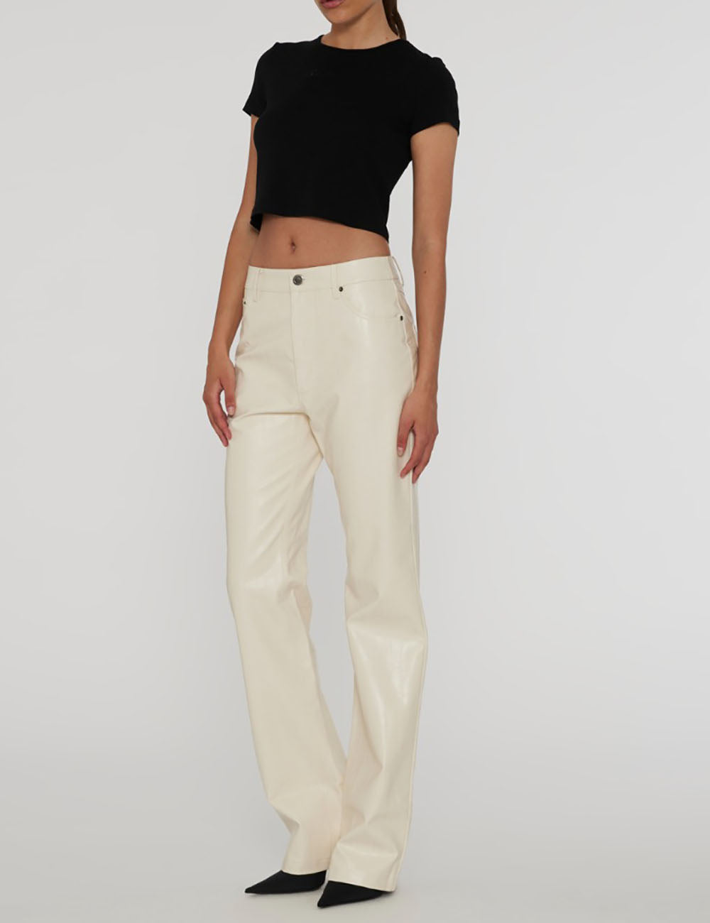 ROTATE TEXTURED STRAIGHT PANTS ROTATE