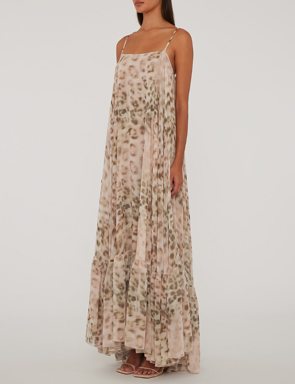 ROTATE CHIFFON MAXI WIDE DRESS ROTATE