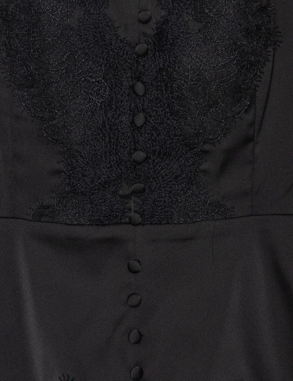 Women's Rotate black camisole lace top with V-neck and lace trim detail