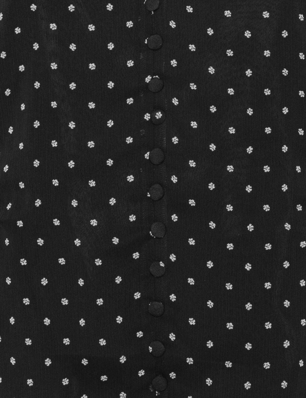 Rotate black floral camisole top with lace hem details buttons and fabric view