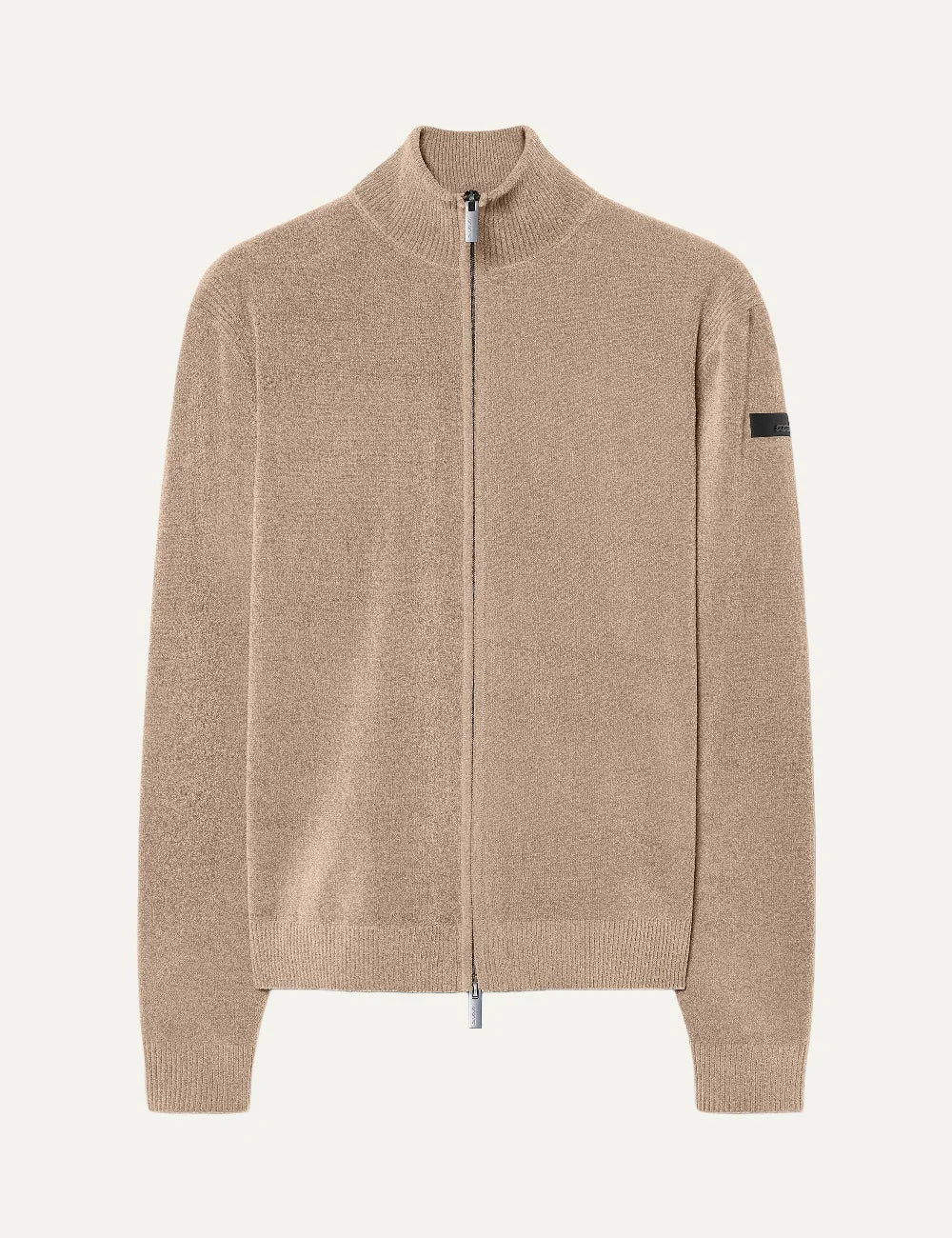 RRD men's beige chenille full zip cardigan
