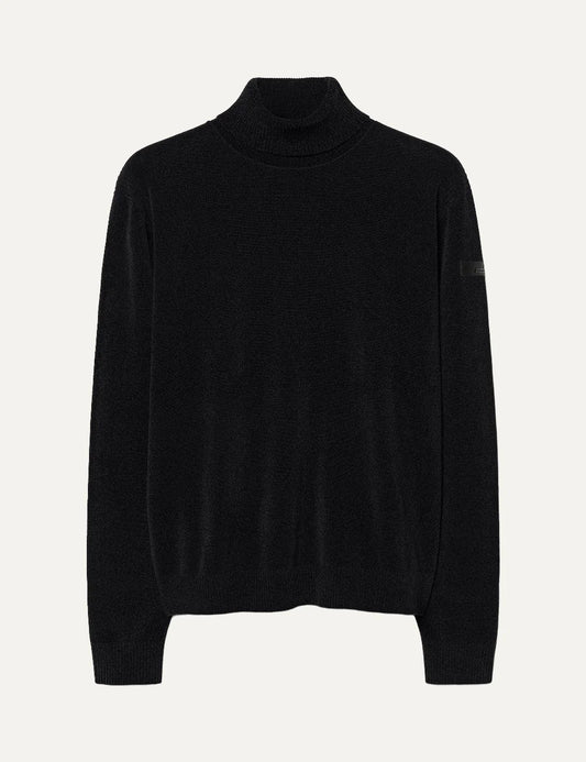 RRD men's black chenille turtleneck sweater