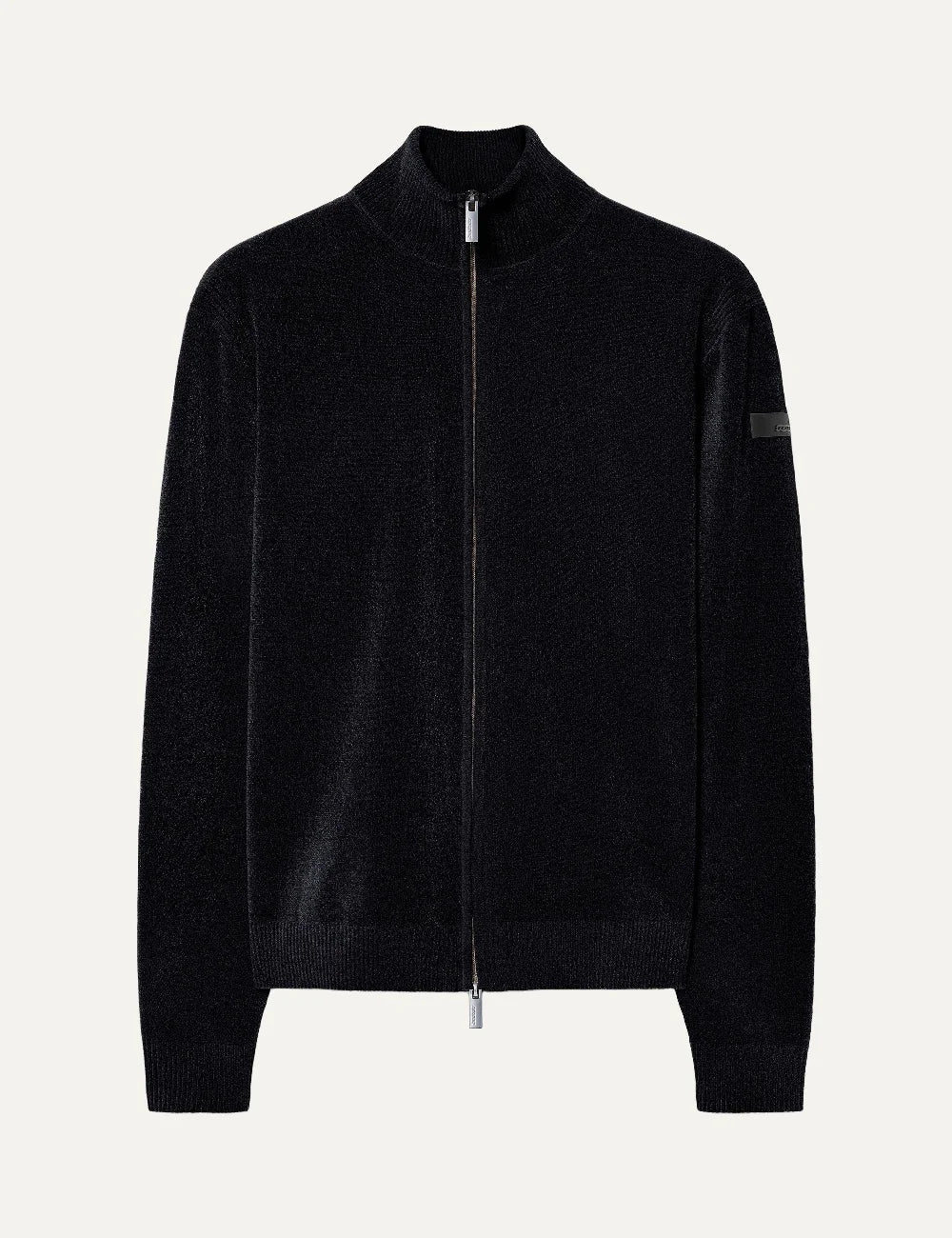 RRD men's dark blue chenille full zip cardigan