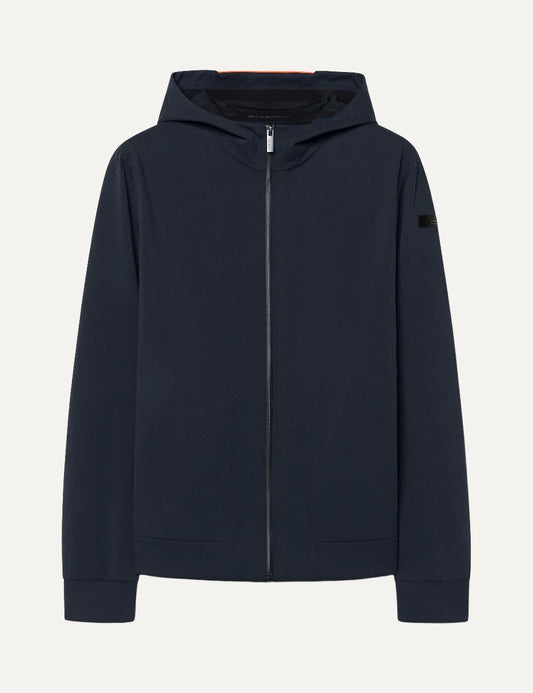 RRD men's dark blue technical hooded zip jacket