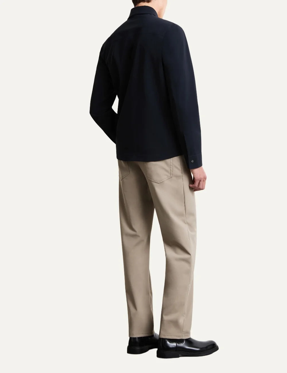 RRD men's dark navy SURFLEX technical overshirt with chest pockets back