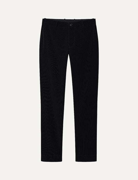 RRD men's dark navy textured chino trousers with regular fi