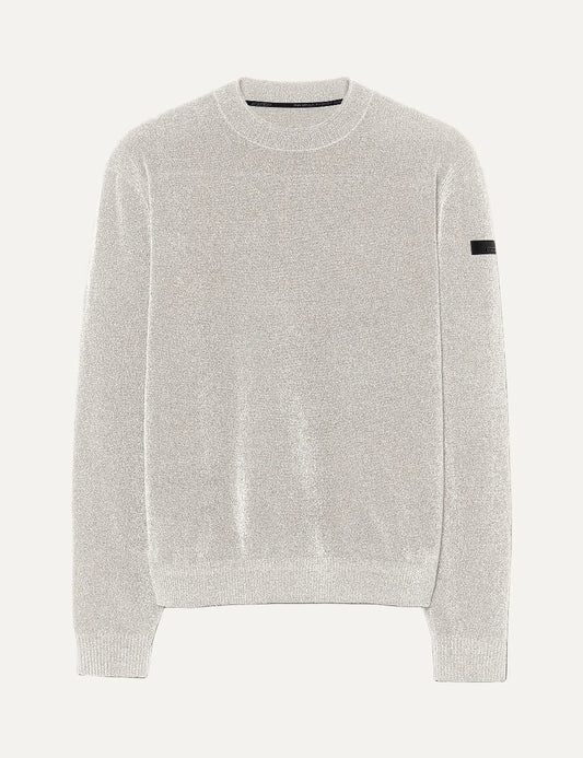 RRD men's ecru chenille crew neck sweater