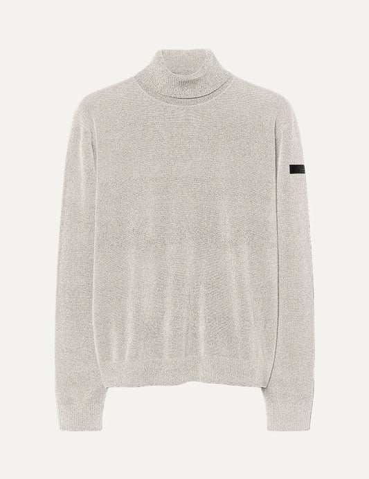 RRD men's ecru chenille turtleneck sweater