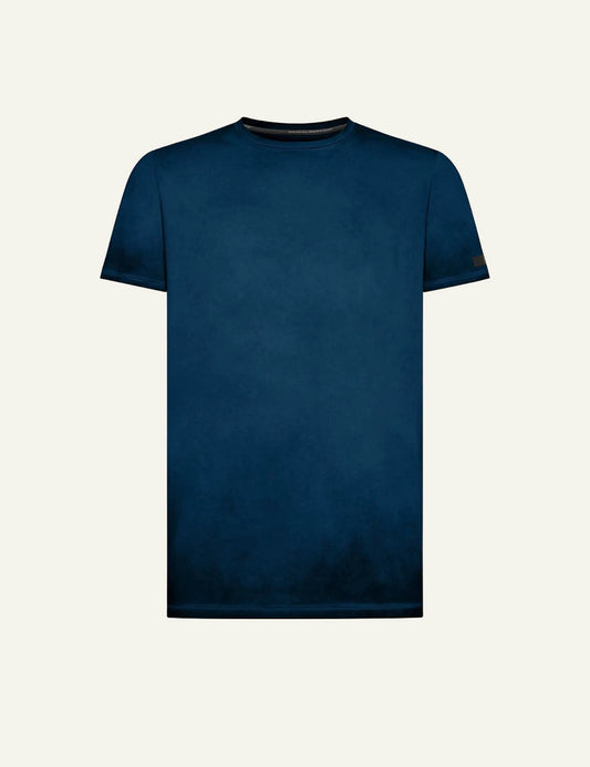 rrd oxford ice shirty t-shirt royal blue tie dye short sleeve front view