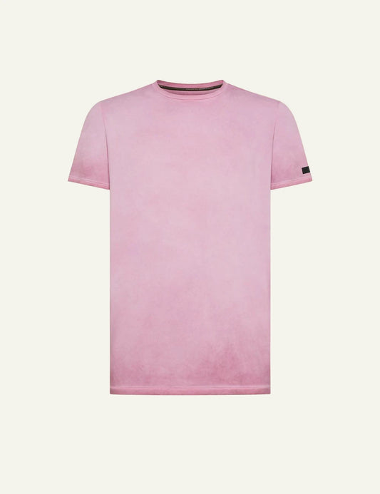 RRD t-shirt pink tie dye oxford regular fit front flat view