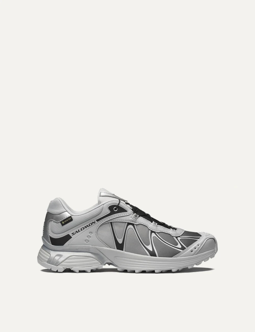  Salomon unisex XT-Whisper Gore-Tex grey and white sneakers with black details  side view