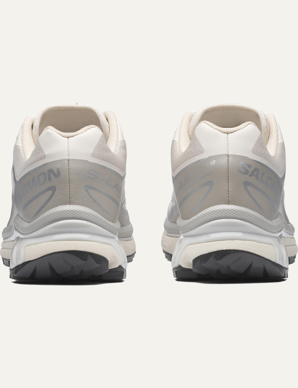 Salomon XT-6 off white sportstyle sneaker back view