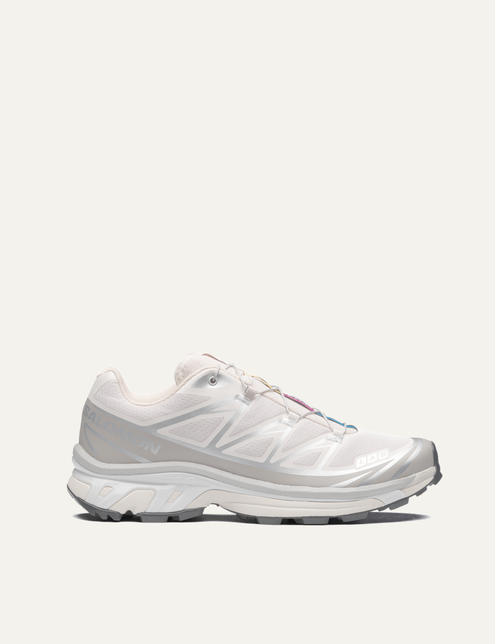 Salomon XT-6 off white sportstyle sneaker side view
